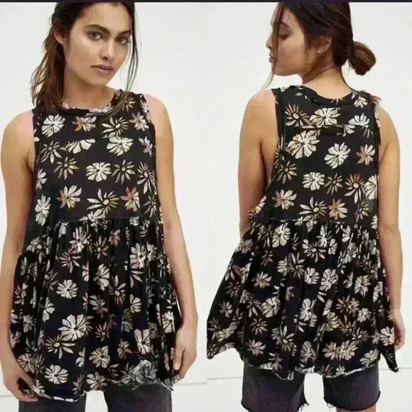 Free People Long Flowy Madison Print Tank Women's Size Small - Picture 1 of 14
